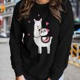 Panda Riding Llama Best Friends Alpaca Animal Lover Gift Women Graphic Long Sleeve T-shirt Gifts for Her