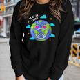 Womens Peace On Earth Day Everyday Hippie Planet Save Environment Women Long Sleeve T-shirt Gifts for Her