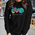 Womens Peace Love Earth Day Tie Dye Hippie Women Long Sleeve T-shirt Gifts for Her