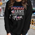 Proud Army National Guard Mom Us American Flag Pride Women Long Sleeve T-shirt Gifts for Her