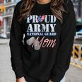 Proud Army National Guard Mom Usa Heart Shirt Women Long Sleeve T-shirt Gifts for Her