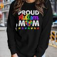 Proud Autism Mom Autism Awareness Acceptance Colorful Puzzle Women Long Sleeve T-shirt Gifts for Her