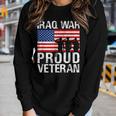 Proud Iraq War Veteran Graphic Gift For Military Men Women Women Graphic Long Sleeve T-shirt Gifts for Her