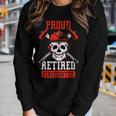 Proud Retired Firefighter Retirement Fire Fighter Retiree Women Graphic Long Sleeve T-shirt Gifts for Her