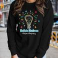 Radiate Kindness Lightbulb Radiate Kindness Teacher Women Long Sleeve T-shirt Gifts for Her