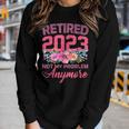 Retired 2023 Retirement For Women 2023 Cute Pink Women Long Sleeve T-shirt Gifts for Her
