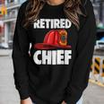Retired Fire Chief Fire Fighters Love Women Graphic Long Sleeve T-shirt Gifts for Her