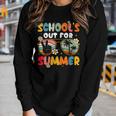Retro Last Day Of Schools Out For Summer Teacher Boys Girls Women Long Sleeve T-shirt Gifts for Her