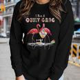 I Run A Quilt Gang Quilting Flamingo Lover Women Long Sleeve T-shirt Gifts for Her
