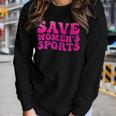 Womens Save Womens Sports Act Protectwomenssports Support Groovy Women Long Sleeve T-shirt Gifts for Her