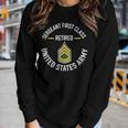Sergeant First Sfc Class Retired Army Retirement Gifts Women Graphic Long Sleeve T-shirt Gifts for Her