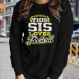 This Sister Loves Football Yellow Variant Women Long Sleeve T-shirt Gifts for Her