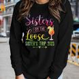 Sisters On The Loose Tie Dye Sisters Weekend Trip 2023 Women Graphic Long Sleeve T-shirt Gifts for Her