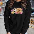 Sloth Hiking Team Tshirt Flower Women Women Long Sleeve T-shirt Gifts for Her