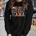 Somebodys Loud Mouth Baseball Mama Mom Women Long Sleeve T-shirt Gifts for Her