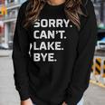 Womens Sorry - Cant - Lake - Bye - Vintage Style - Women Long Sleeve T-shirt Gifts for Her