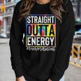 Teachers Assistant Straight Outta Energy Teaching Tie Dye Women Long Sleeve T-shirt Gifts for Her