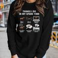 Things I Do In My Spare Time Horse Riding Farmer Women Long Sleeve T-shirt Gifts for Her