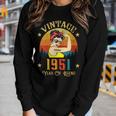 Womens Vintage 1951 Birthday Women 72 Years Old Vintage 1951 Women Long Sleeve T-shirt Gifts for Her