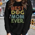 Vintage Best Dog Mom Ever Doberman Dog Lover Women Long Sleeve T-shirt Gifts for Her