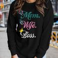 Wife Mom Boss Lady Women Long Sleeve T-shirt Gifts for Her