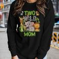 Wild Two Mom Zoo Birthday Safari Jungle Animals Women Long Sleeve T-shirt Gifts for Her