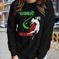 Womens Woman Life Freedom Zan Zendegi Azadi Iran Freedom Women Long Sleeve T-shirt Gifts for Her