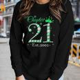 Womens Chapter 21 Est 2002 21 Years Old 21St Birthday Queen Women Graphic Long Sleeve T-shirt Gifts for Her