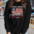 Womens Coast Guard Veteran Uscg American Flag Veterans Day Women Graphic Long Sleeve T-shirt Gifts for Her