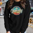 Womens Gammy Retro Name Funny Vintage Grandmother Gammy Women Graphic Long Sleeve T-shirt Gifts for Her