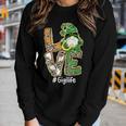 Womens Love Gigi Life Gnome Funny St Patricks Day Lucky Shamrock Women Graphic Long Sleeve T-shirt Gifts for Her