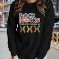 Womens World Down Syndrome Day Rock Your Socks Awareness Women Graphic Long Sleeve T-shirt Gifts for Her