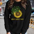 Worlds Dopest Mom Sunflower Weed Women Long Sleeve T-shirt Gifts for Her