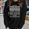 Yes Im A Stubborn Grandson But Not Yours Awesome Grandma Women Long Sleeve T-shirt Gifts for Her