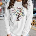 Beautiful Colorful Butterfly Tree Women Long Sleeve T-shirt Gifts for Her
