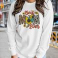 Womens Best Mom Ever Sunflower Leopard Happy Women Long Sleeve T-shirt Gifts for Her