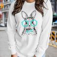 Cute Bunny With Glasses Hipster Stylish Rabbit Women Women Long Sleeve T-shirt Gifts for Her