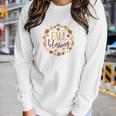 Fall Blessing Thanksgiving Gifts Women Graphic Long Sleeve T-shirt Gifts for Her