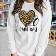 Game Day Baseball Life Softball Life Leopard Mom Women Long Sleeve T-shirt Gifts for Her