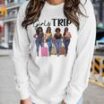 Girls Trip Airport Black Women Girls Vacation Squad Women Long Sleeve T-shirt Gifts for Her