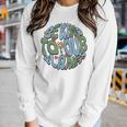 Groovy Earth Day Be Kind To Our Planet Earth Day 2023 Women Long Sleeve T-shirt Gifts for Her