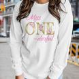 Kids Kids Miss Onederful 1St Birthday Boy Girl First One-Derful Women Graphic Long Sleeve T-shirt Gifts for Her