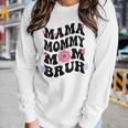 Mama Mommy Mom Bruh Groovy Vintage Mother Women Long Sleeve T-shirt Gifts for Her
