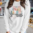 Somebodys Spoiled Ass Wife Retro Checkered Women Long Sleeve T-shirt Gifts for Her