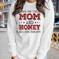 I Have Two Titles Mom And Honey Red Plaid Mother Day Women Long Sleeve T-shirt Gifts for Her