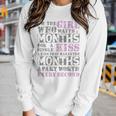 Womens Girl Who Waits Months | Military Girlfriend Apparel Women Graphic Long Sleeve T-shirt Gifts for Her