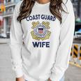 Womens Proud Us Coast Guard Wife Military Pride Women Graphic Long Sleeve T-shirt Gifts for Her