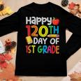 120Th Day Of School Teachers Child Happy 120 Days 1St Grade Women Graphic Long Sleeve T-shirt Funny Gifts
