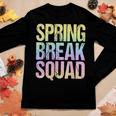 2023 Spring Break Squad Pastel Rainbow Vintage Graphic Women Long Sleeve T-shirt Unique Gifts
