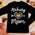 Archery Mom Bowwoman Archer Mothers Day Bowhunter Arrow Women Graphic Long Sleeve T-shirt Personalized Gifts